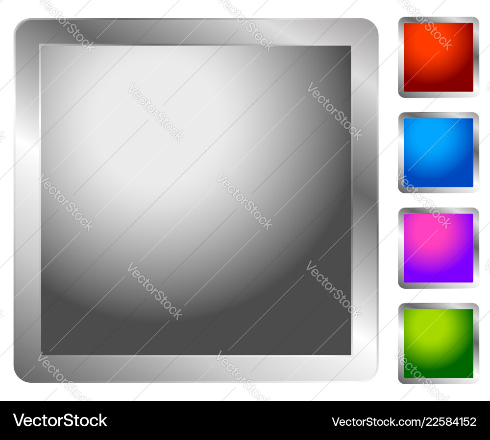 Button badge element in several color blank Button badge element in several color blank vector image