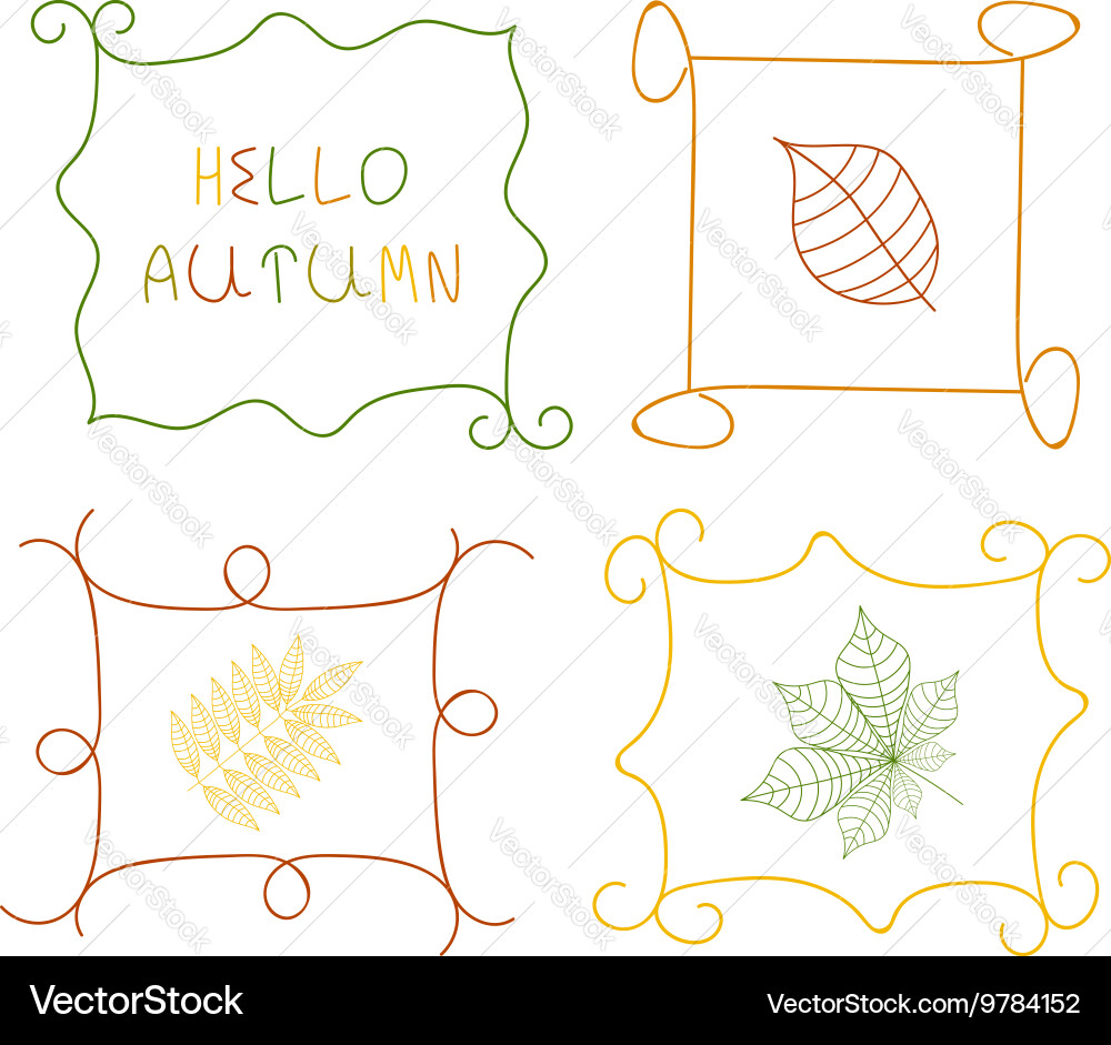 Calligraphic borders and frames vector image