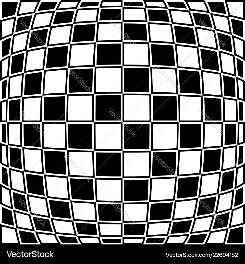 Checkered pattern with distortion effect opposite Checkered pattern with distortion effect opposite vector image