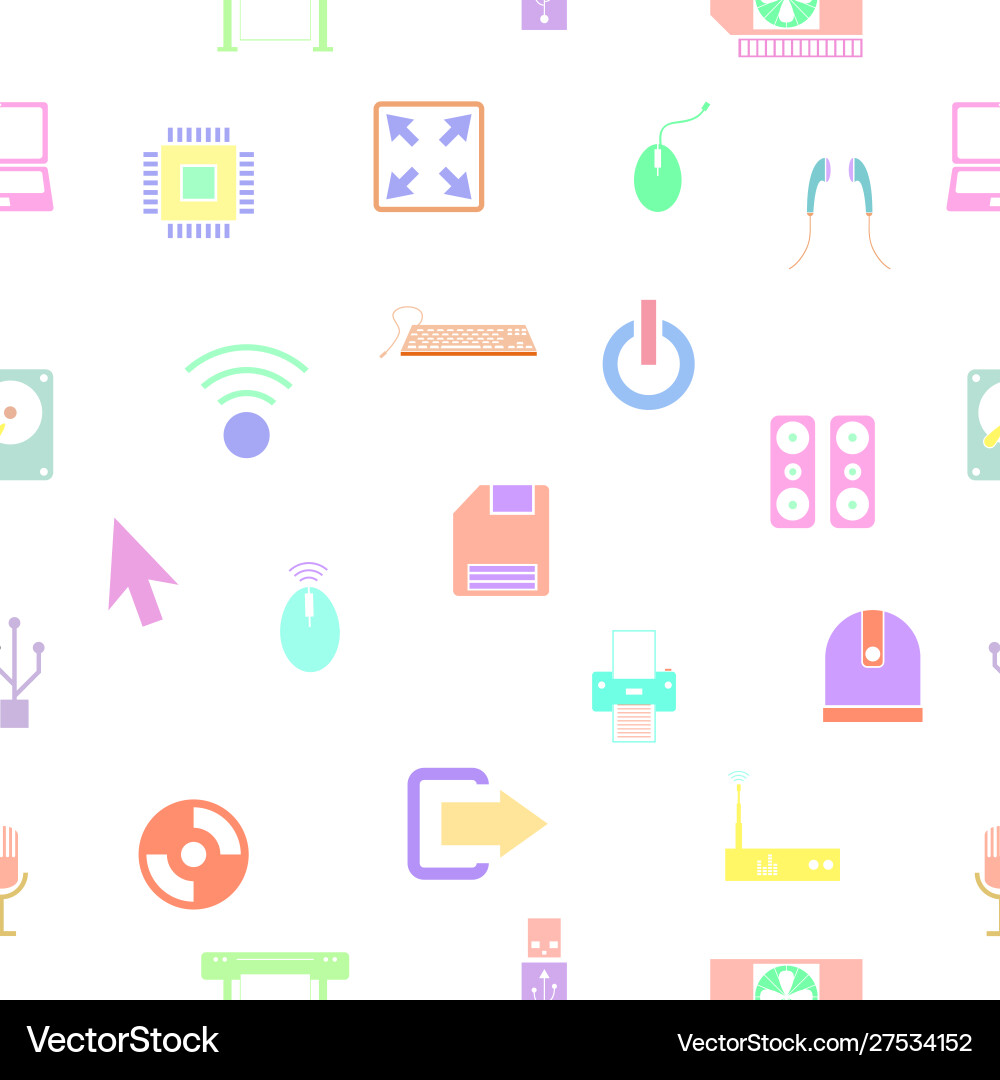 Computer seamless pattern background icon vector image