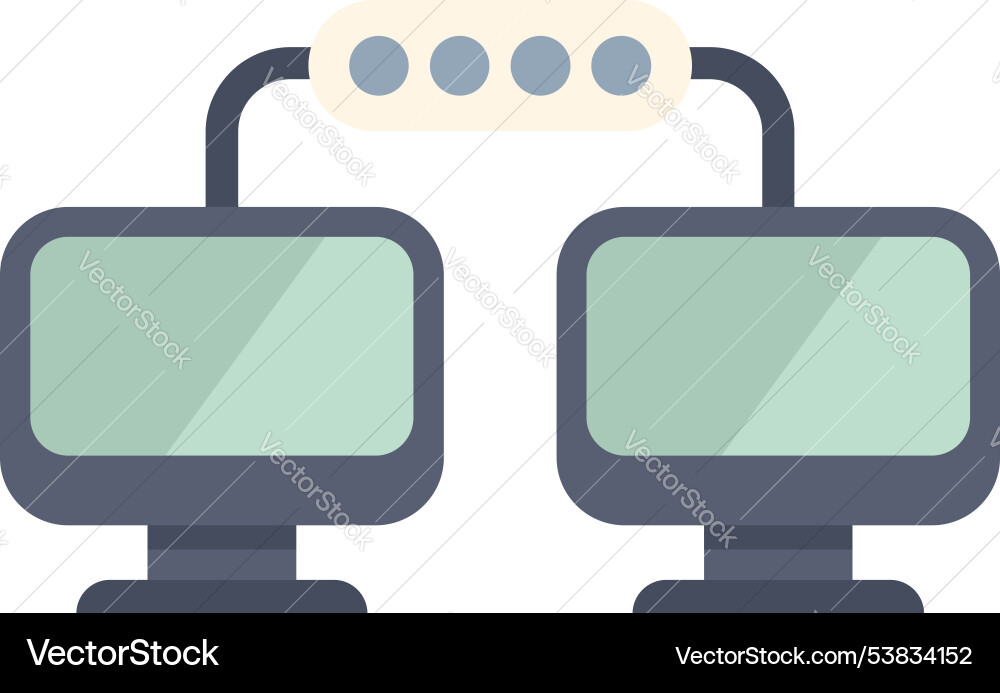 Computers sharing data through cable connection Computers sharing data through cable connection vector image