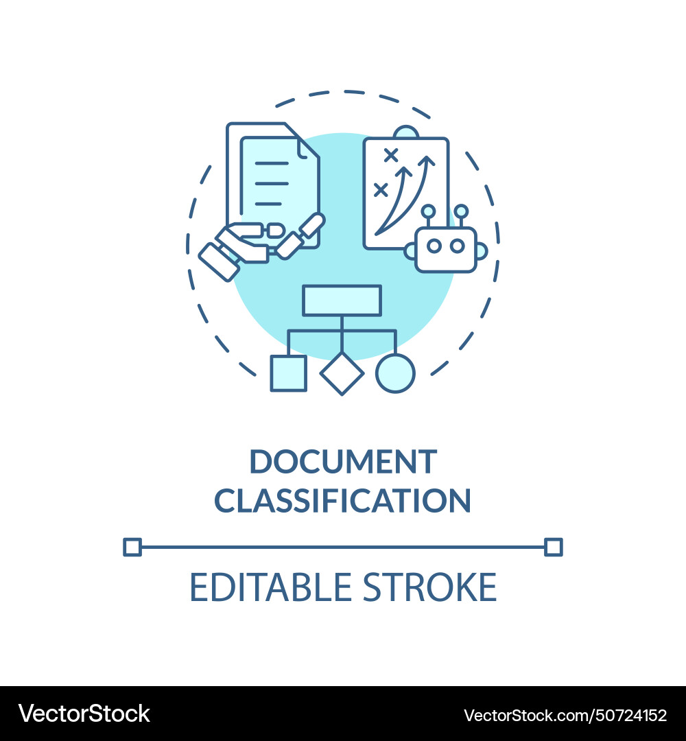 Document classification soft blue concept icon Document classification soft blue concept icon vector image