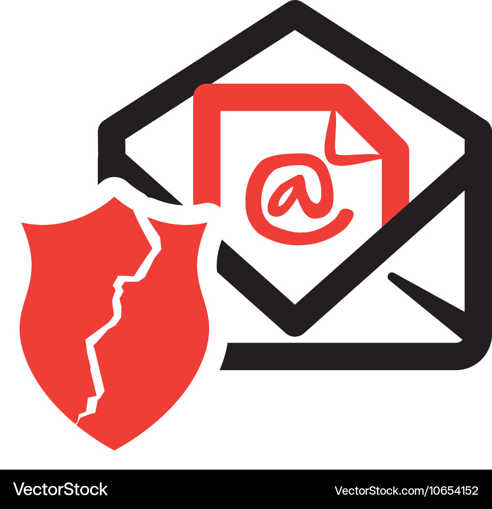 Envelope message with security icon design vector image
