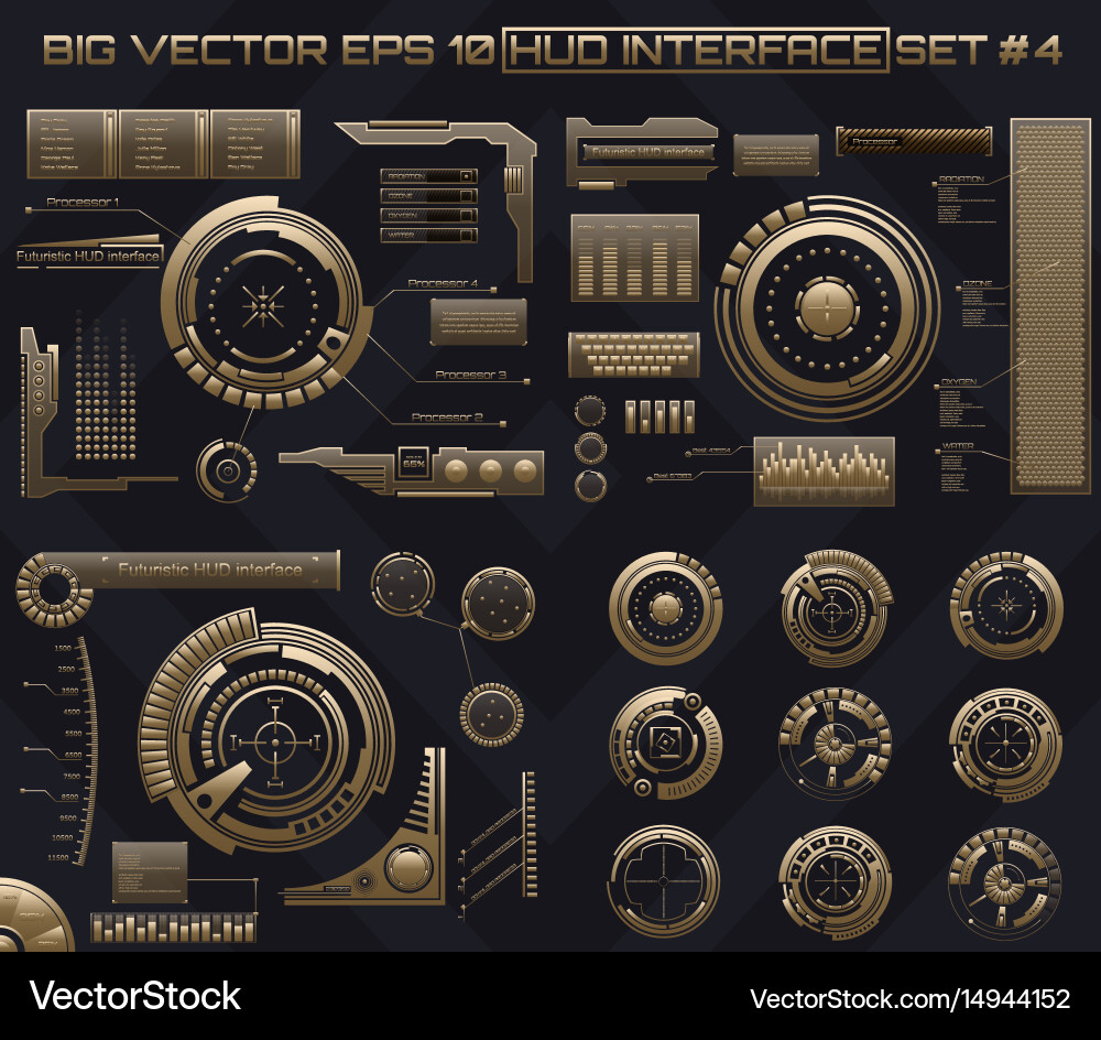 Futuristic HUD Interface Vector Image