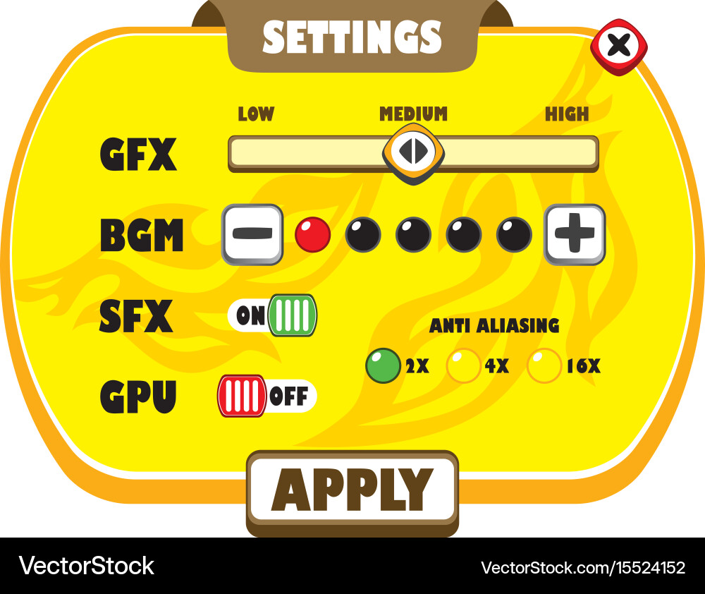 Game asset menu layer - video icon sign Vector Image