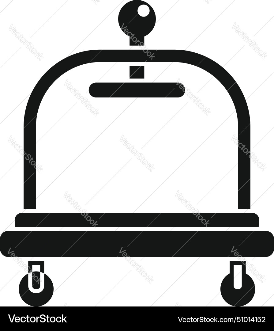 Help package trolley icon simple solid Help package trolley icon simple solid Vector Image