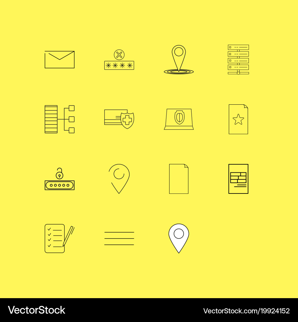 Internet of things linear icon set simple outline vector image