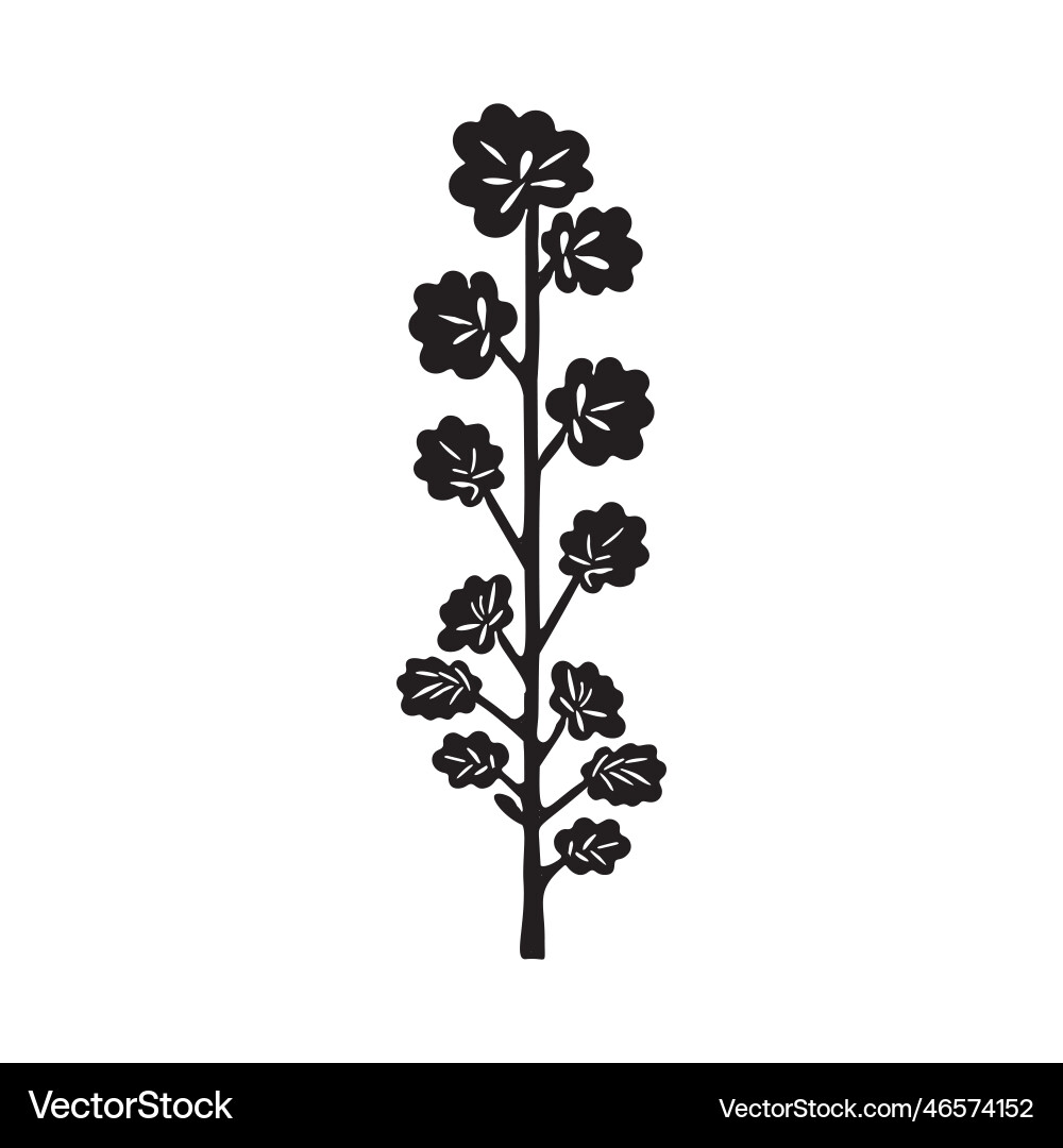 Linocut tree design elements in scandi Linocut tree design elements in scandi vector image
