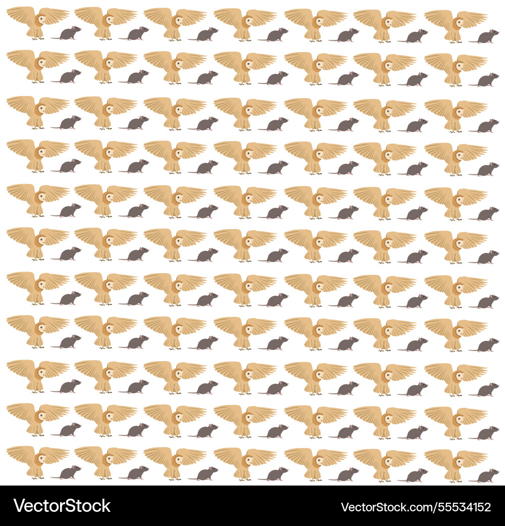 Owl rat as a pattern background Owl rat as a pattern background vector image