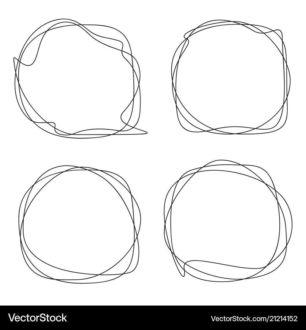 Wavy Speech Bubbles - Abstract Frames vector image