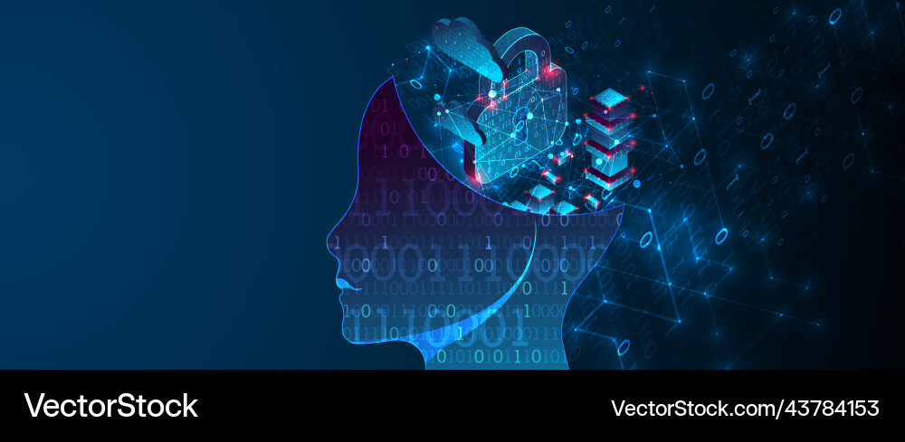 Artificial intelligence ai and big data concept Artificial intelligence ai and big data concept vector image