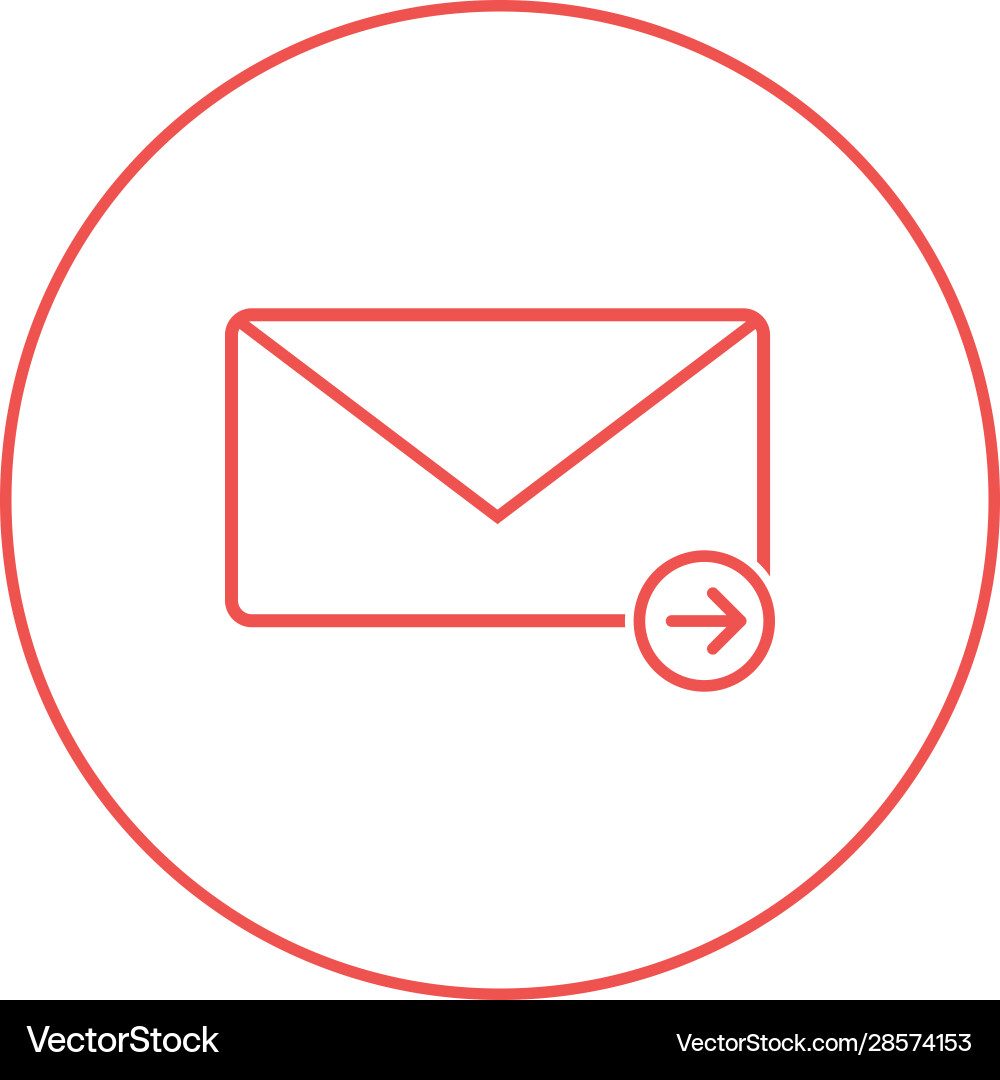 Beautiful sending message line icon Vector Image