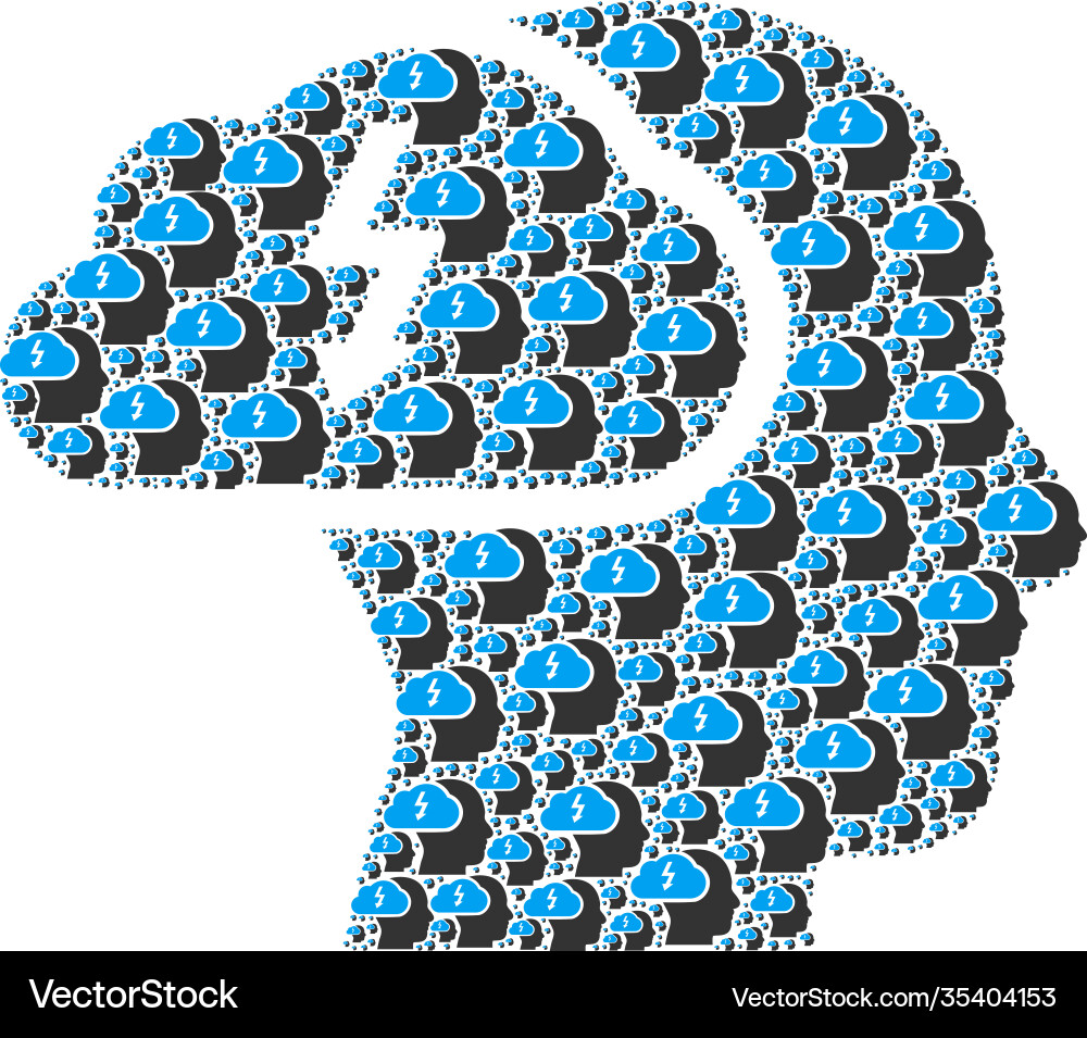 Brainstorming recursive composition itself Brainstorming recursive composition itself vector image