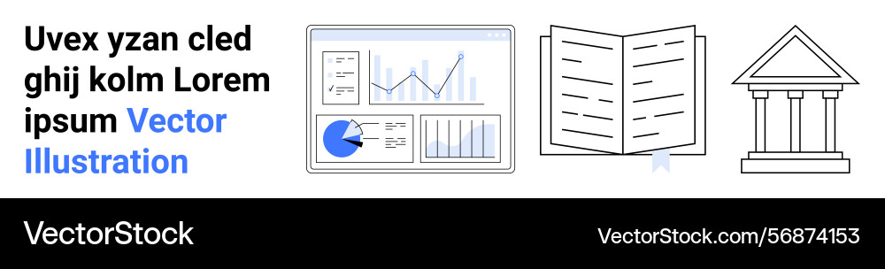 Data analytics and documentation with government Data analytics and documentation with government vector image