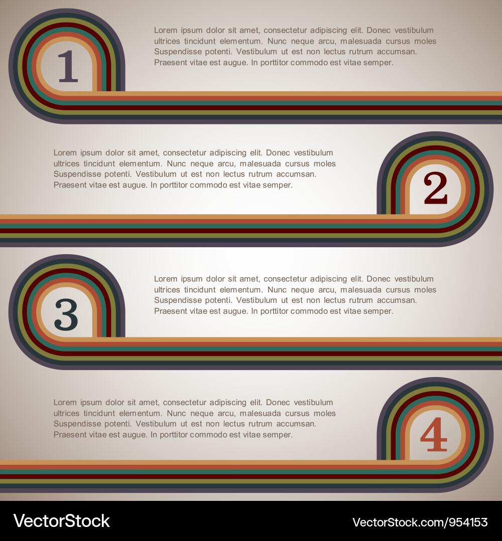 Design template with retro lines vector image