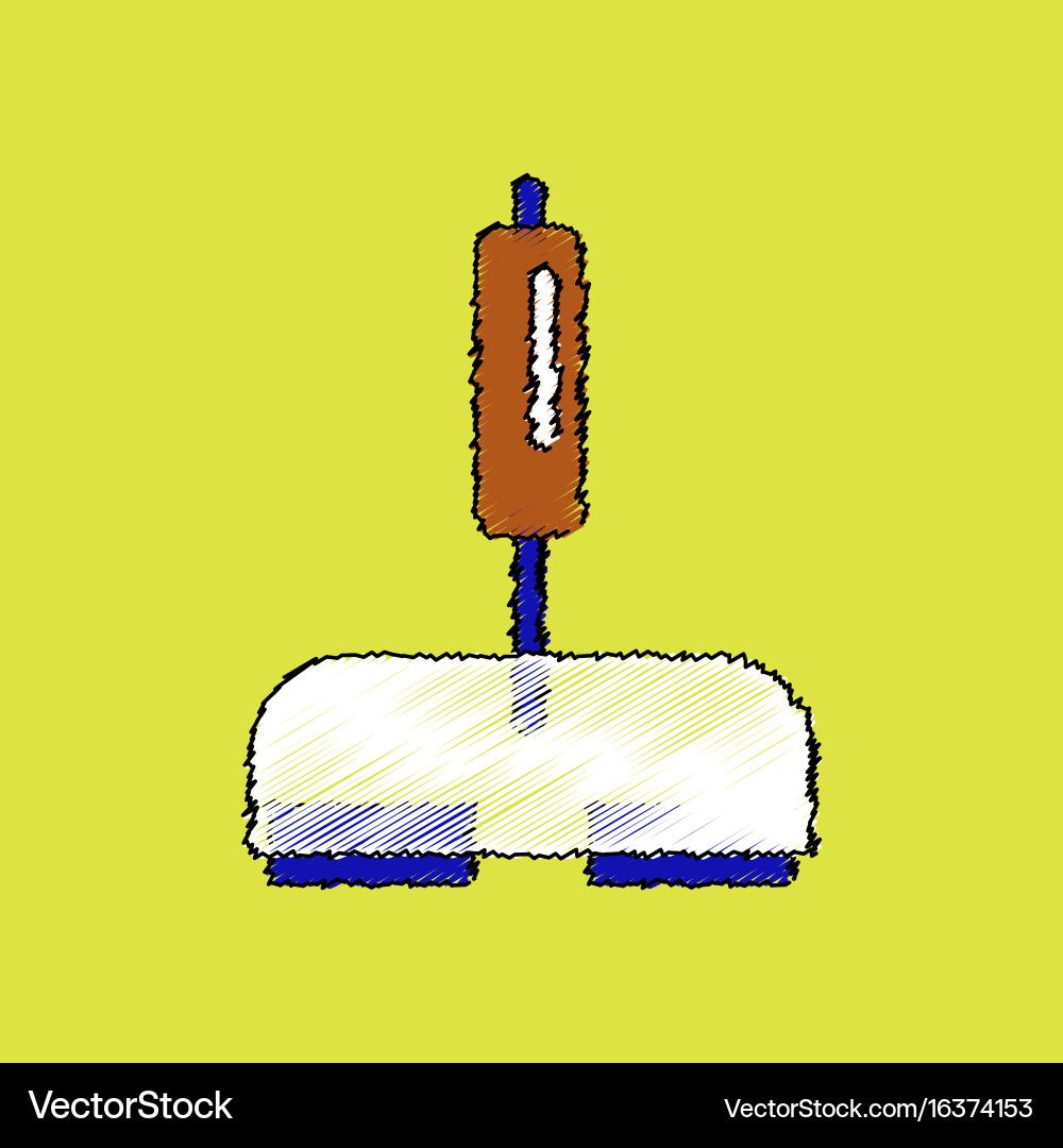 Flat shading style icon playing joystick vector image
