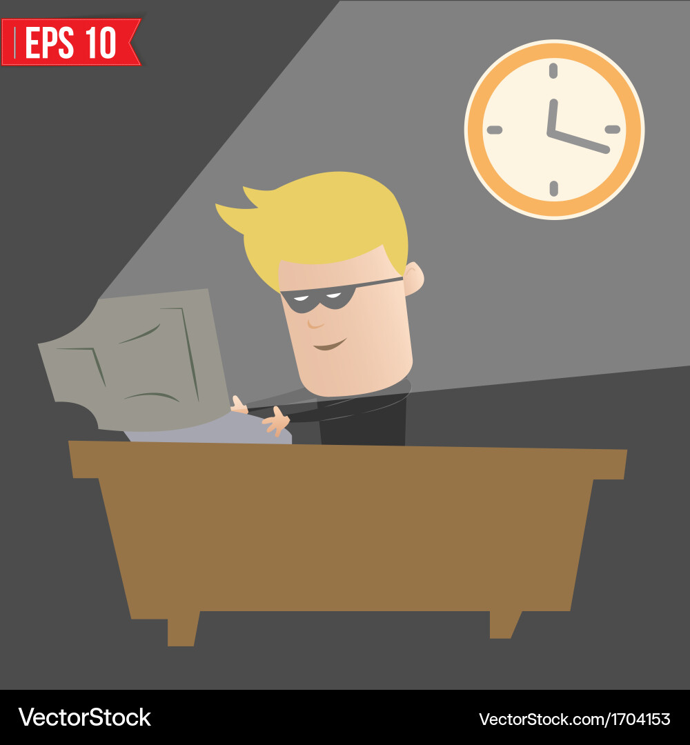 Hacker mit Computer - EPS10 vektorbild