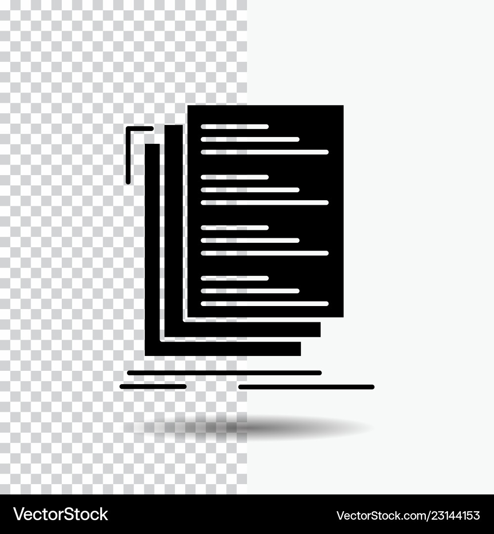 Kodierung compile Dateien Liste glyph Symbol Vektorbild