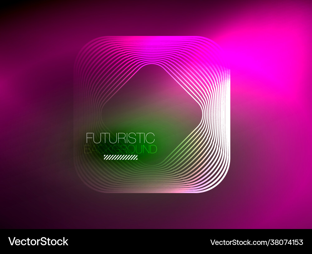 Neon color square shape lines abstract background Neon color square shape lines abstract background Vector Image