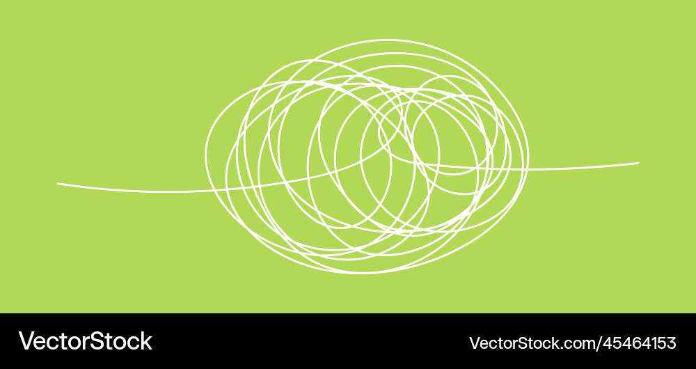 Scribble chaos line abstract random labyrinth vector image