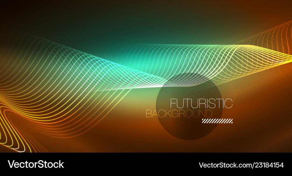 Abstract shiny glowinng color wave design element Abstract shiny glowinng color wave design element Vector Image