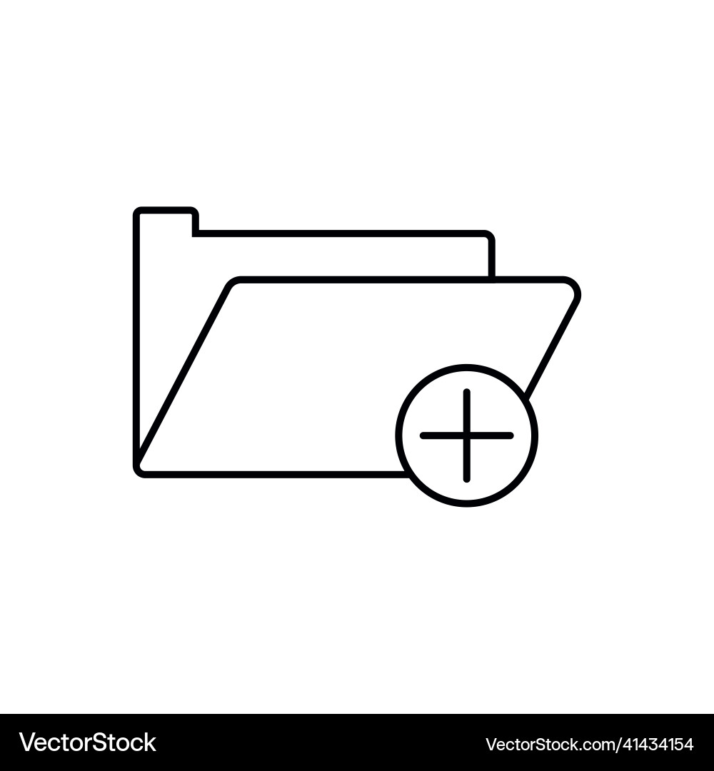 Add folder icon expand modern simple Add folder icon expand modern simple vector image