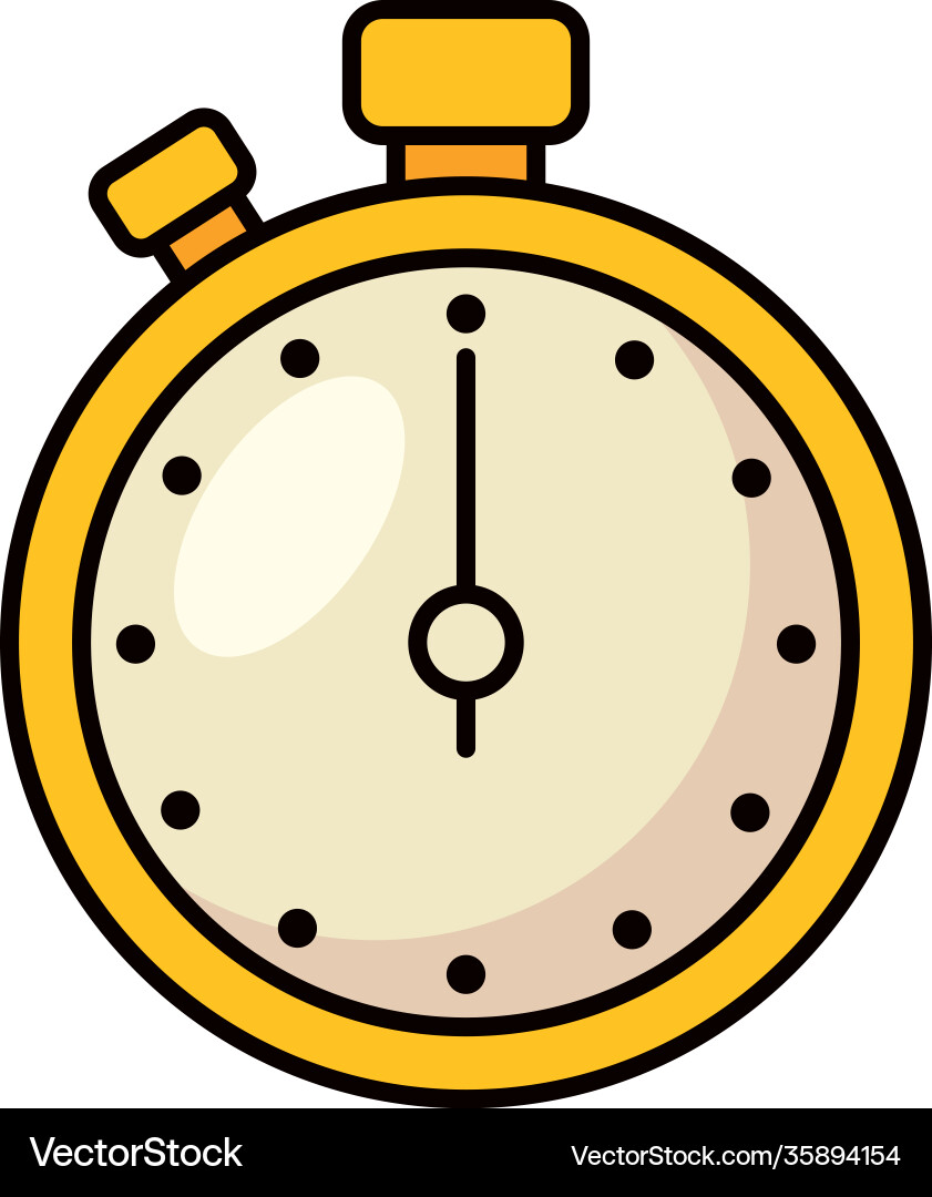 Chronometer icon image line and fill style Chronometer icon image line and fill style Vector Image