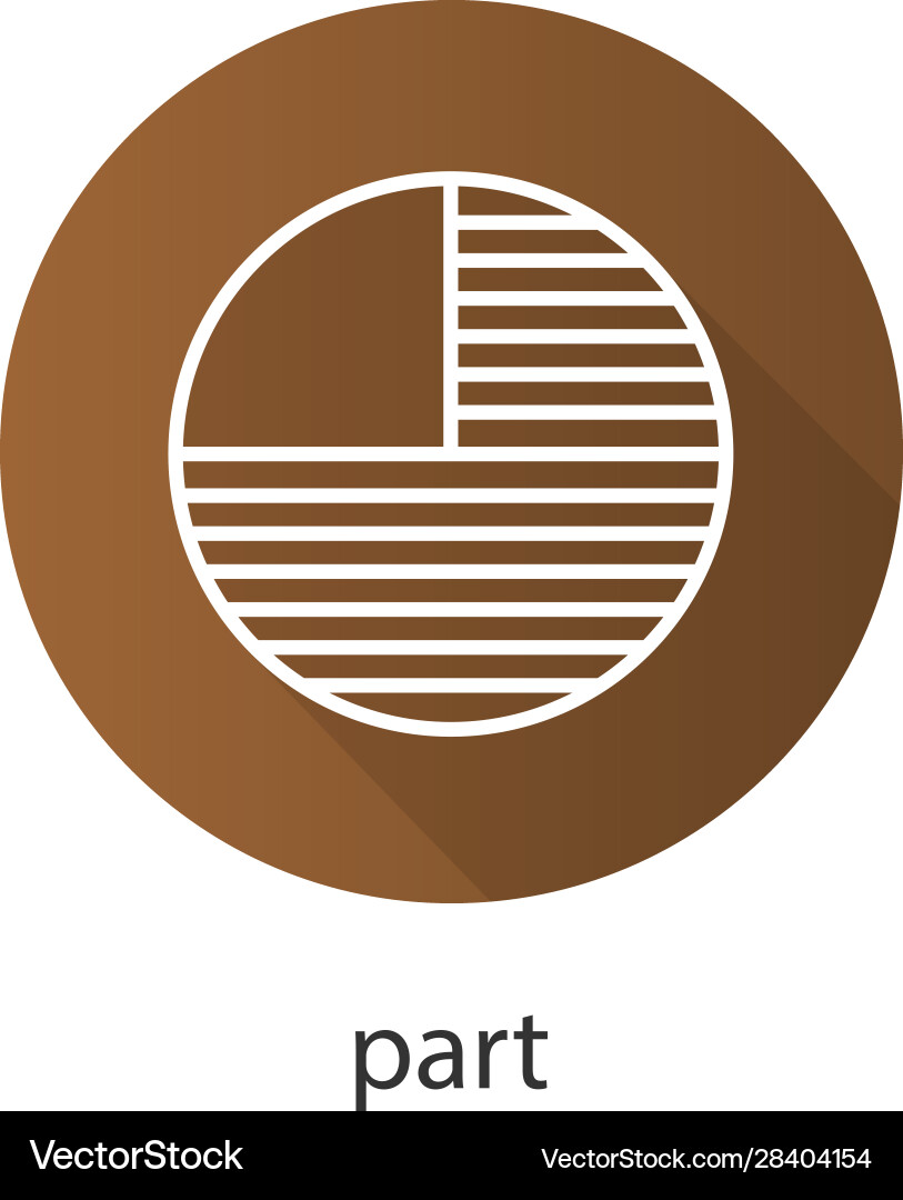 Circle diagram with missing part flat linear long Circle diagram with missing part flat linear long vector image