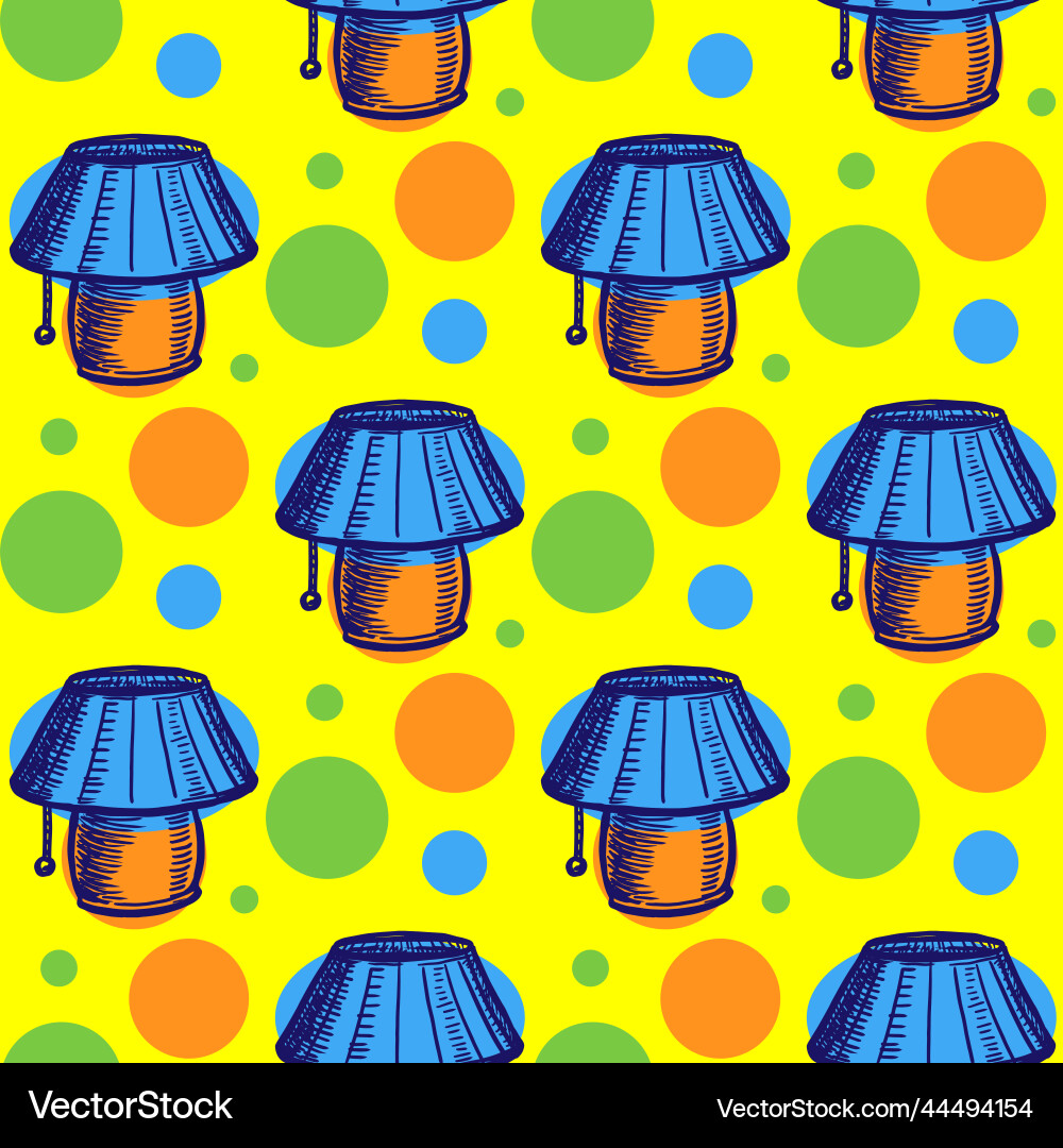 Desktop lamp seamless pattern Desktop lamp seamless pattern vector image