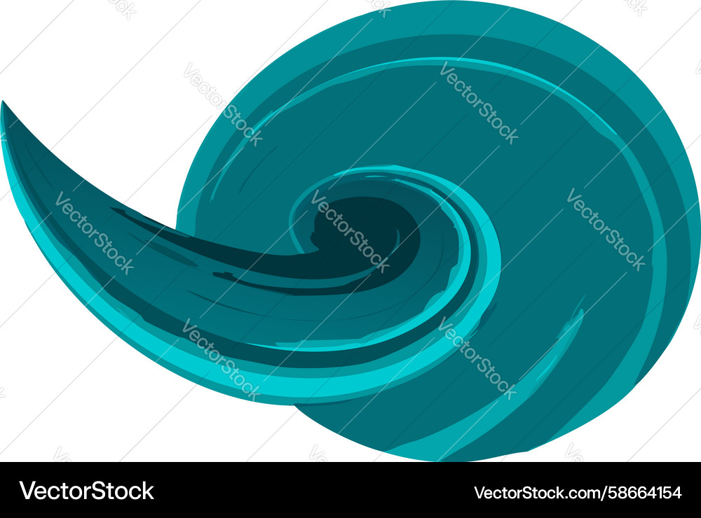 Dynamic abstract swirling wave design element Vector Image