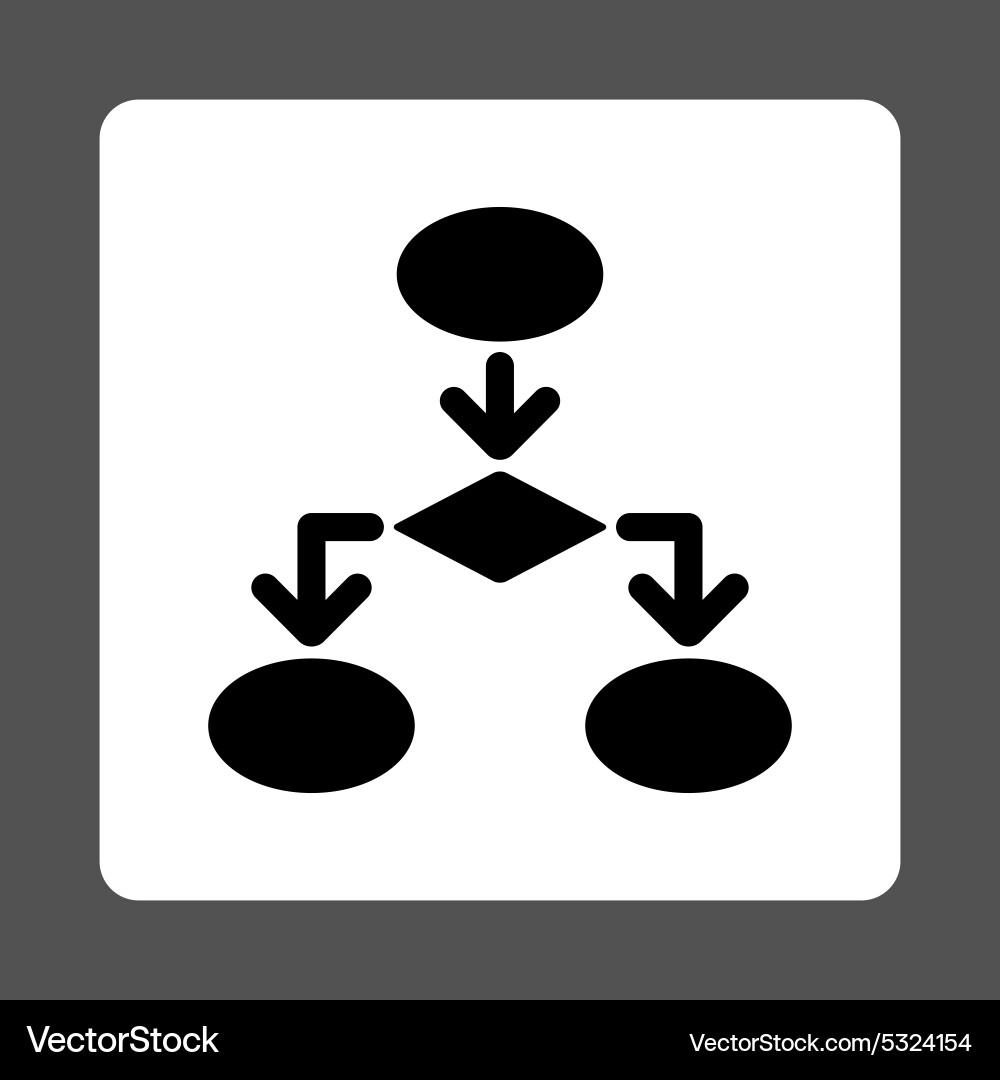 Flowchart icon from commerce buttons overcolor set vector image