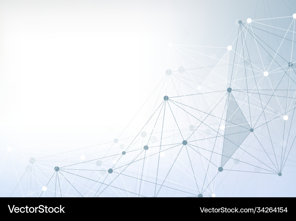 Geometric abstract background with connected line Vector Image