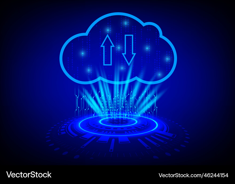 Graphics cloud computing concept data transfer Graphics cloud computing concept data transfer Vector Image