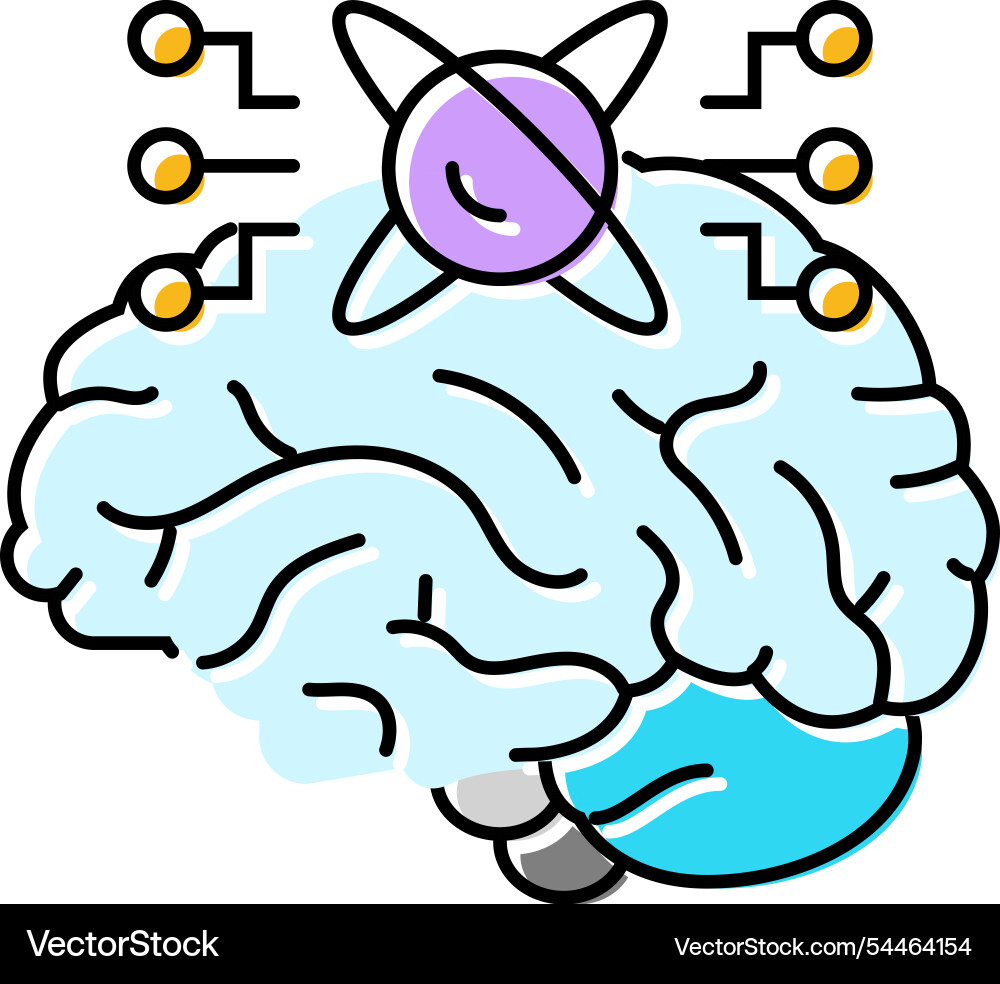 Memory quantum technology color icon Memory quantum technology color icon vector image