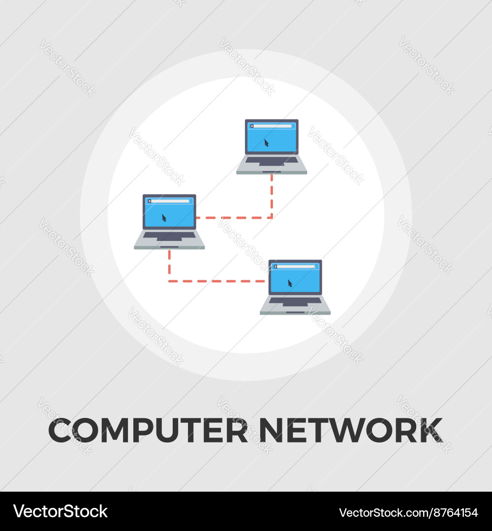 Modern Computer Network Icon Vector Image
