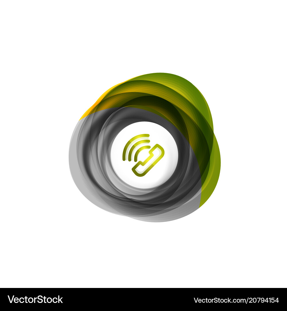 Retro Call Button Icon vector image