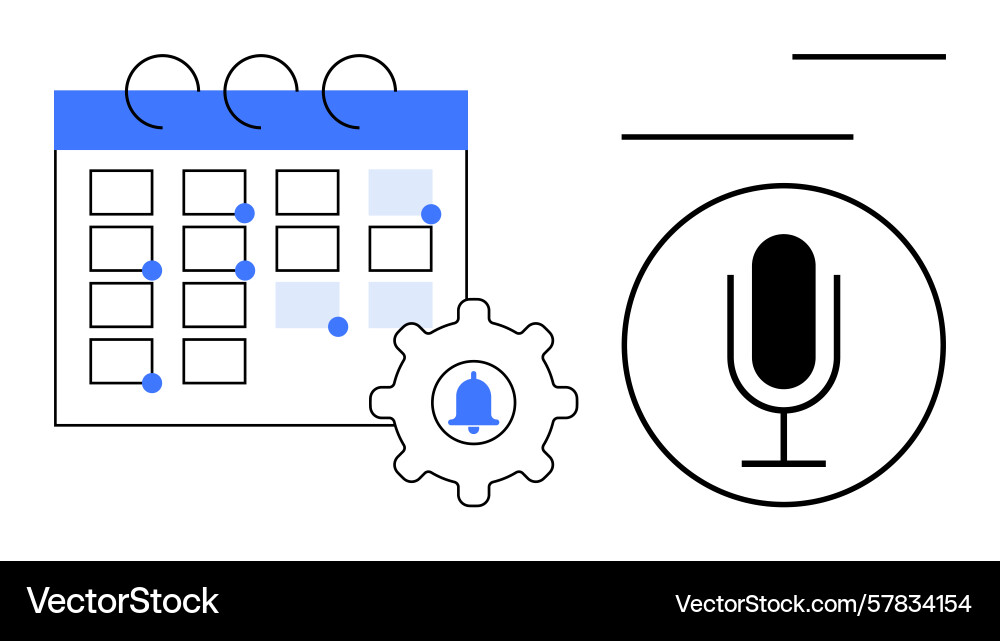 Scheduling tools with calendar interface Scheduling tools with calendar interface vector image