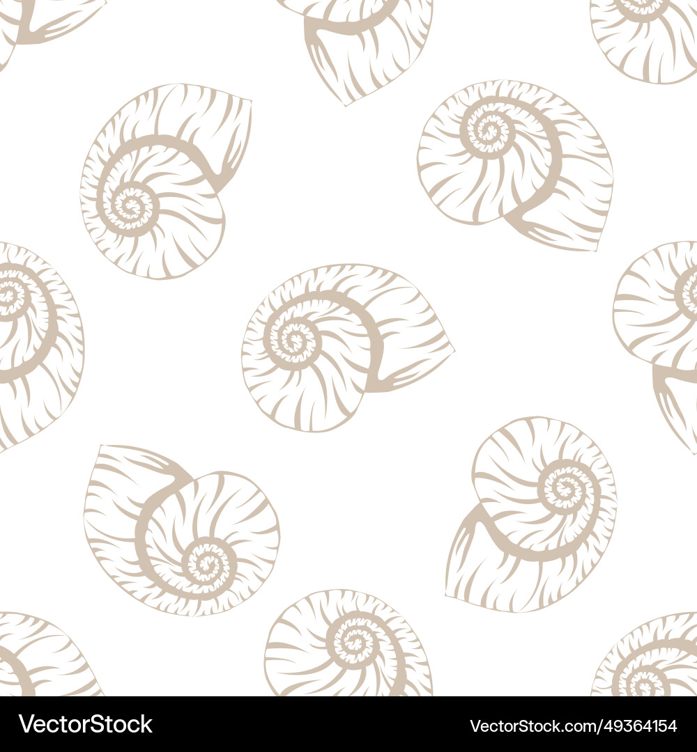 Seamless pattern with shells Seamless pattern with shells vector image