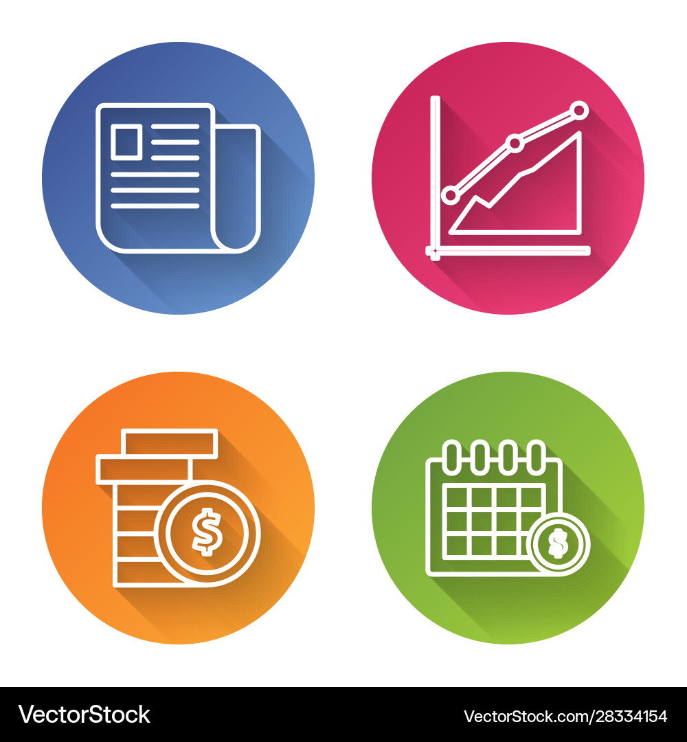 Set line file document pie chart infographic Set line file document pie chart infographic vector image