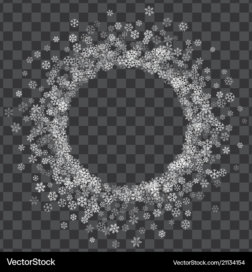 Snowflake Scatter Frame vector image