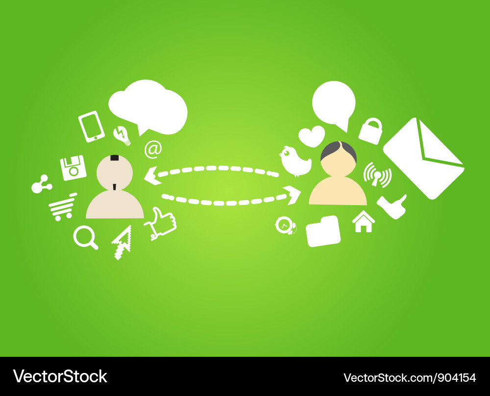 Social Network Concepts Vector Image