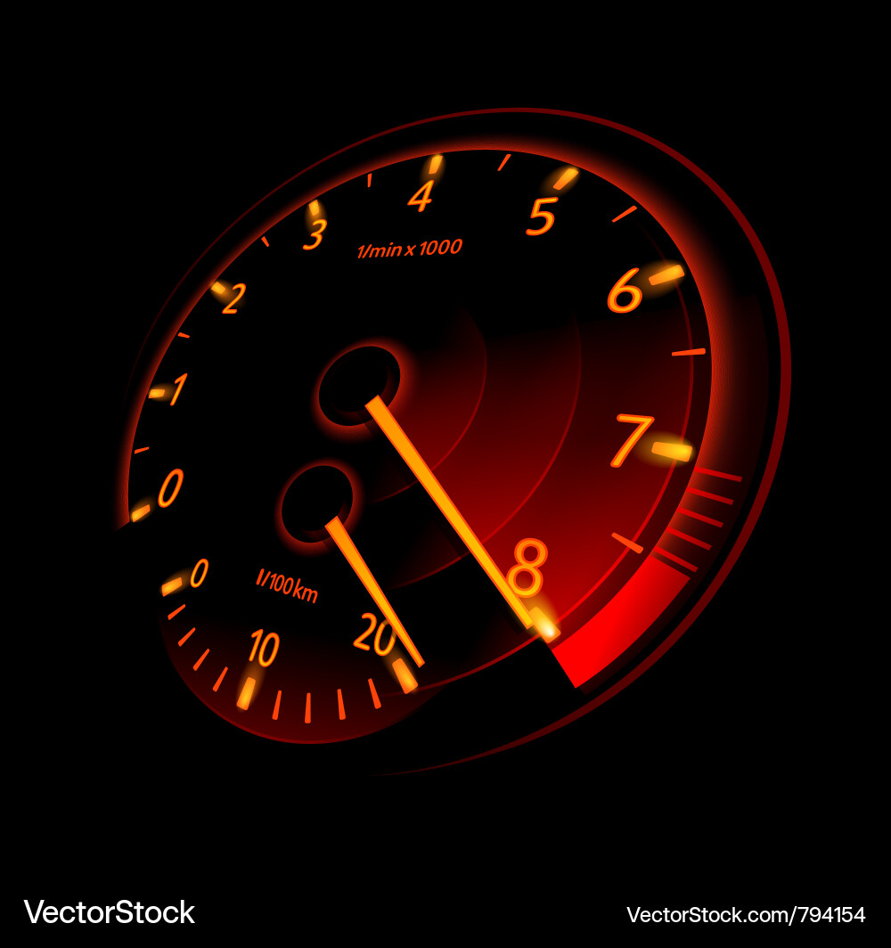 Speedometer Display Vector Image