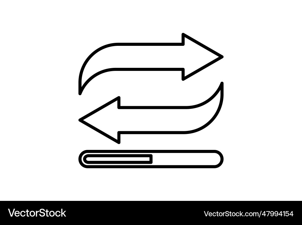 Update icon related to setup and action line Update icon related to setup and action line vector image