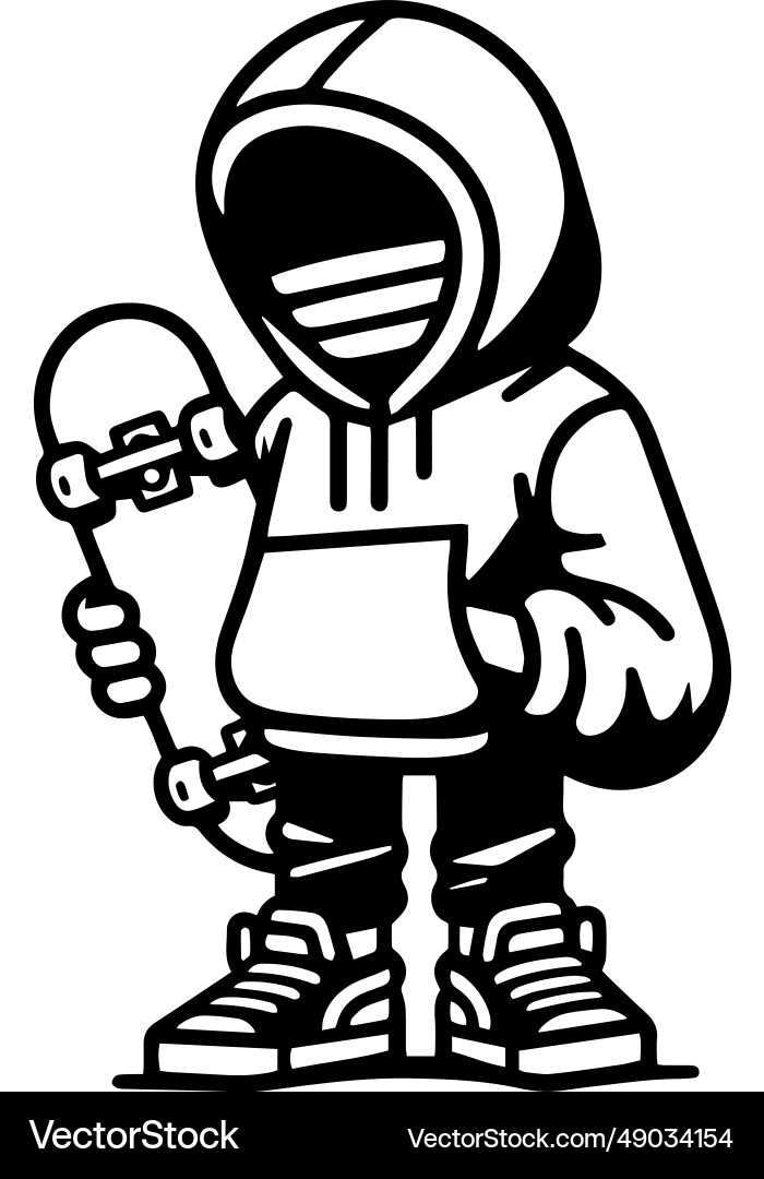 Urban skater graffiti-styled silhouette Urban skater graffiti-styled silhouette vector image