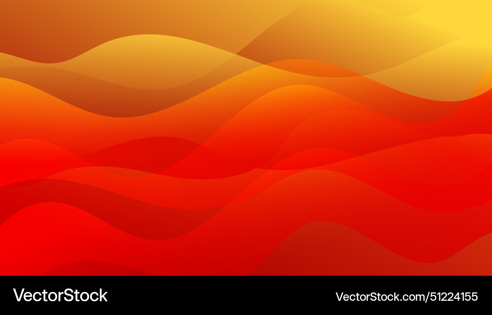 Abstract wave background with gradient orange colo Vector Image