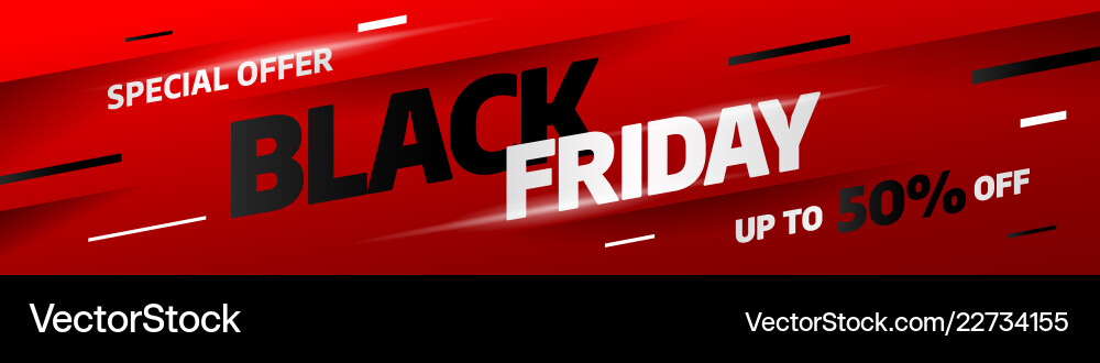 Black friday sale banner template design