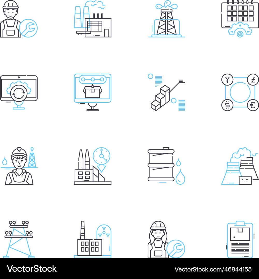 Building linear icons set architecture design Building linear icons set architecture design vector image