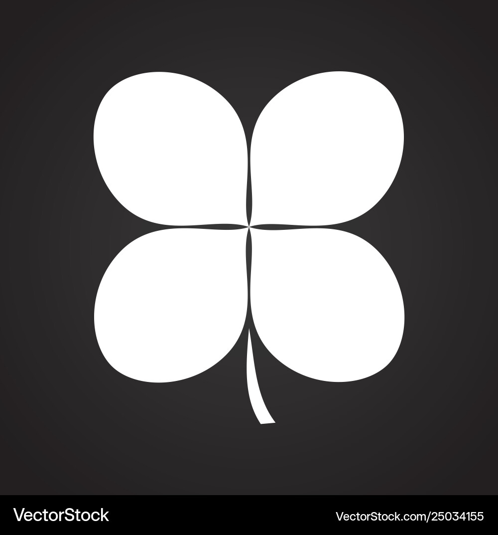Clover icon on background for graphic and web Clover icon on background for graphic and web vector image