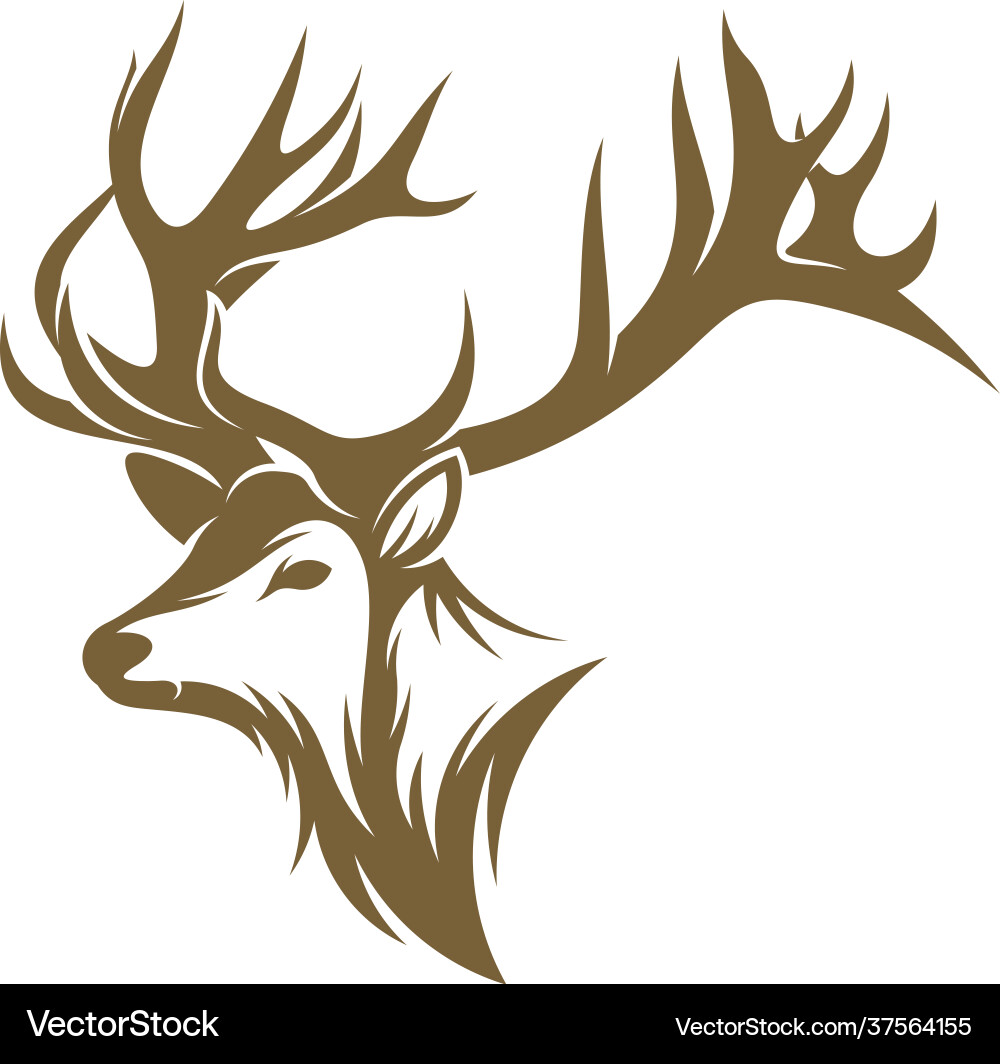 deer-head-design-creative-logo-royalty-free-vector-image