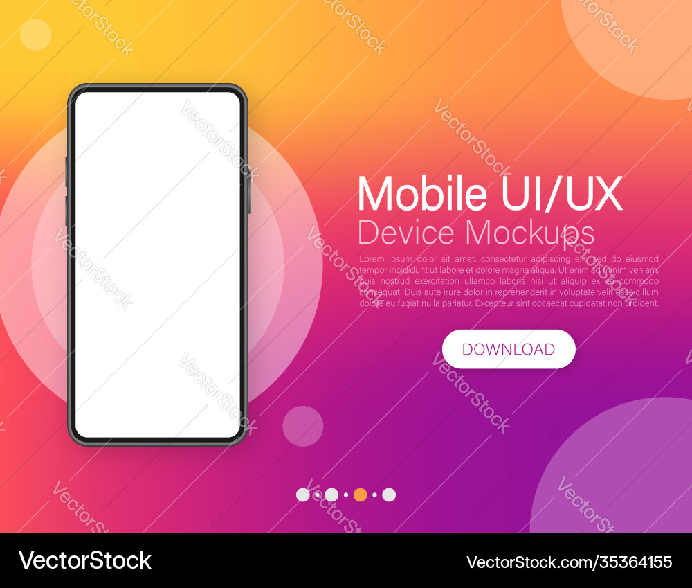 Design template ui screen Design template ui screen vector image